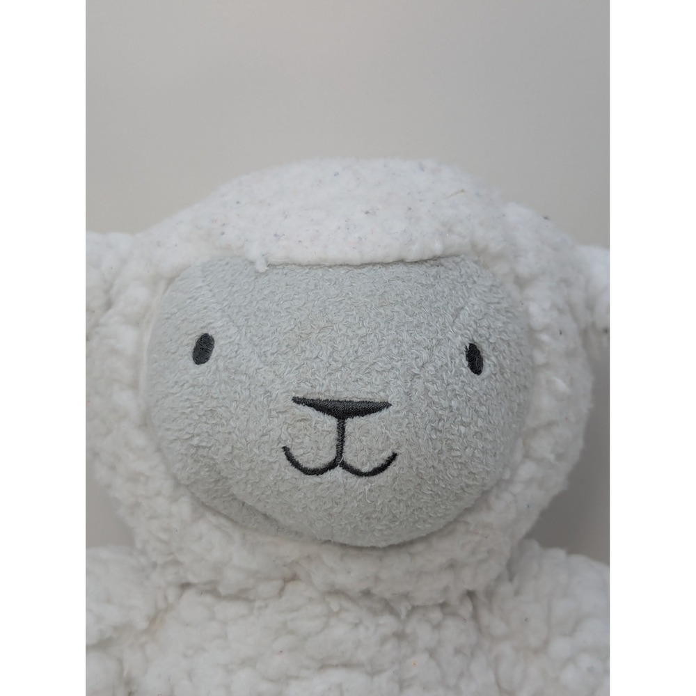 Target Lamb Plush Stuffed Animal White Grey Sherpa Fleece READ - Picture 3 of 9